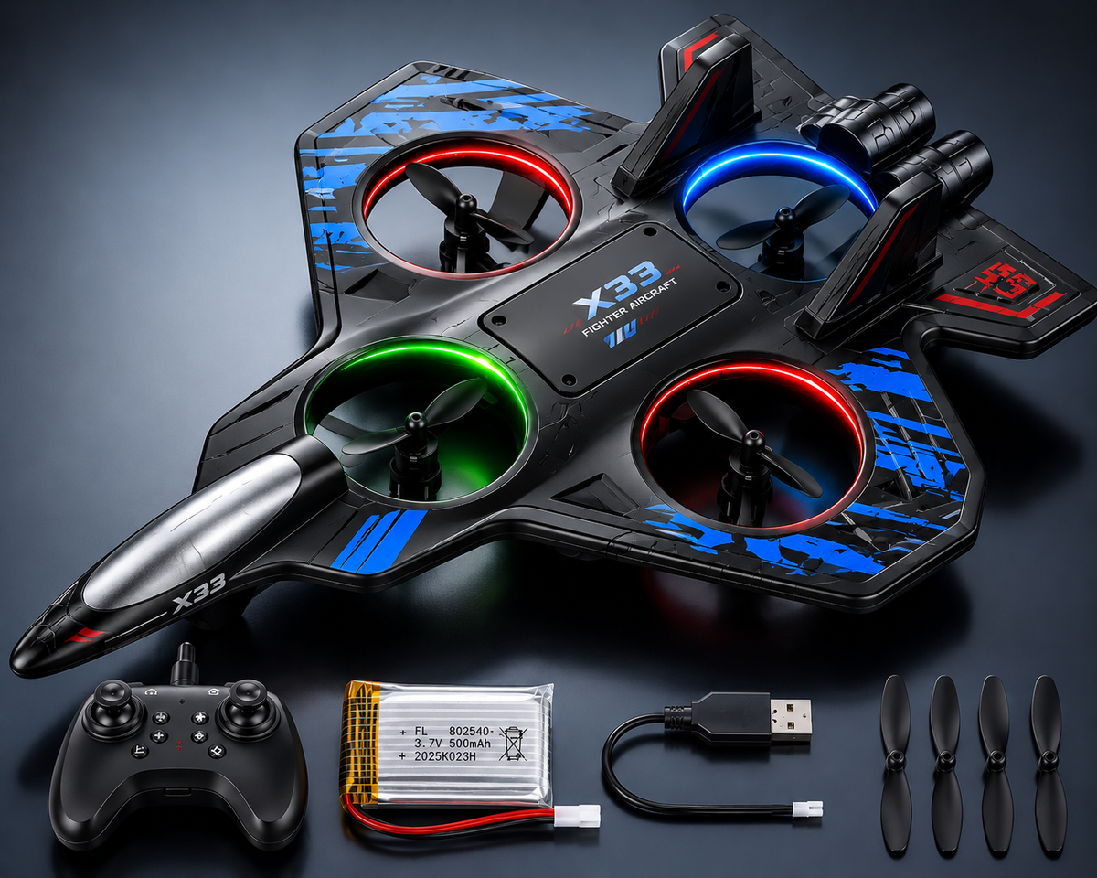 X33 Fighter Aircraft Drone - Remote Control Quadcopter