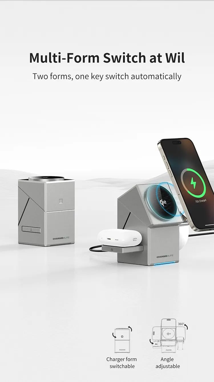 3-in-1 Magnetic Wireless Charging Station