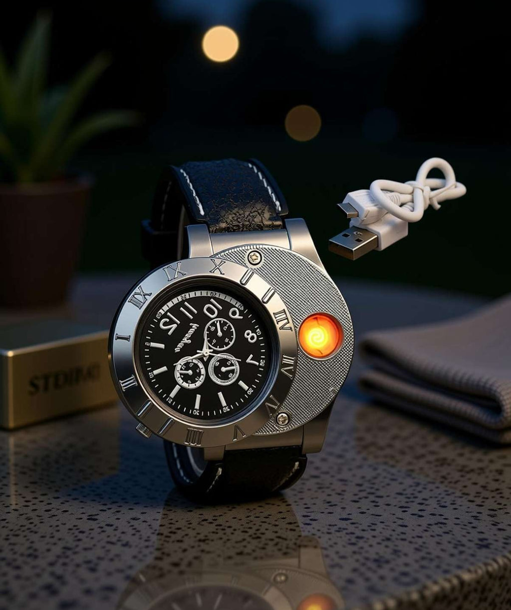LIGHTER WATCH- USB RECHARGEABLE