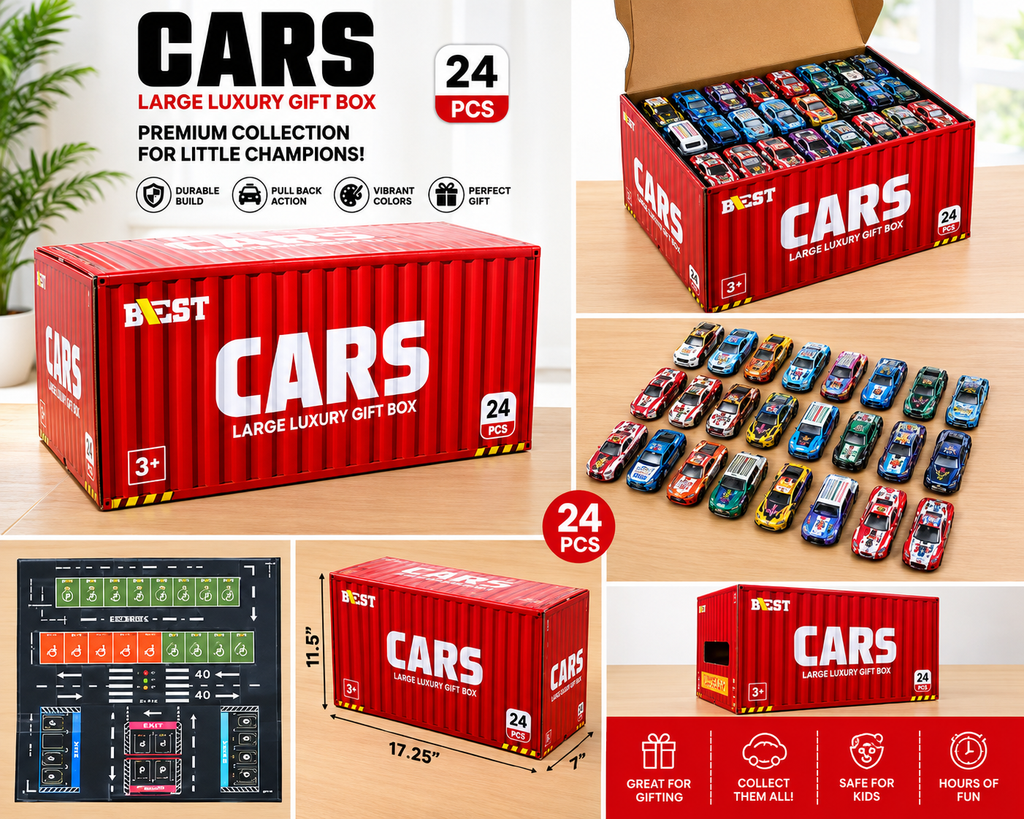 24pcs Die-Cast Car Set For Kids