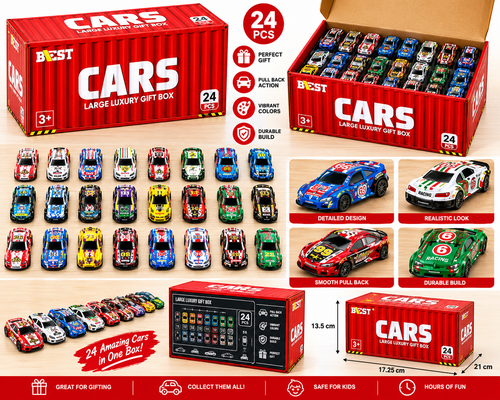 24pcs Die-Cast Car Set For Kids
