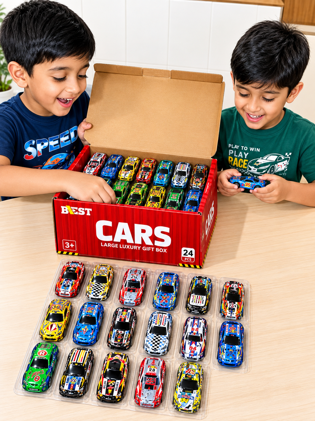 24pcs Die-Cast Car Set For Kids